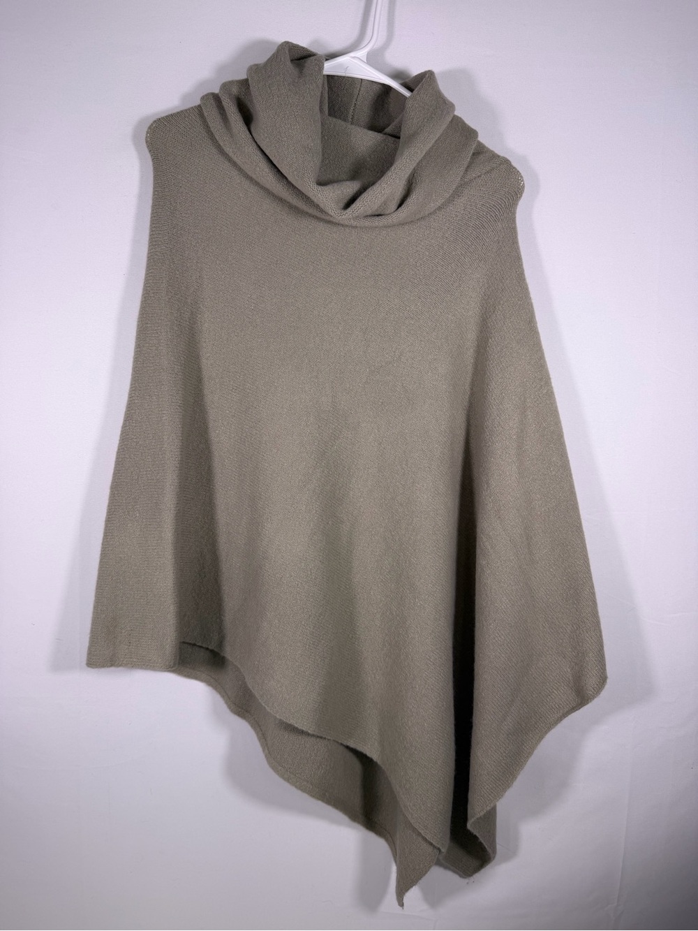 NWT Look by M New York Merino Wool Cowl Neck Poncho Sweater One Size
